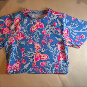 Floral Blue and Pink‎ Top